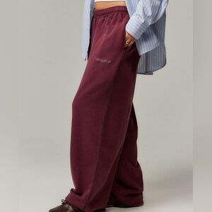 iets frans…Harri Wide Leg Jogger Pant in Burgundy